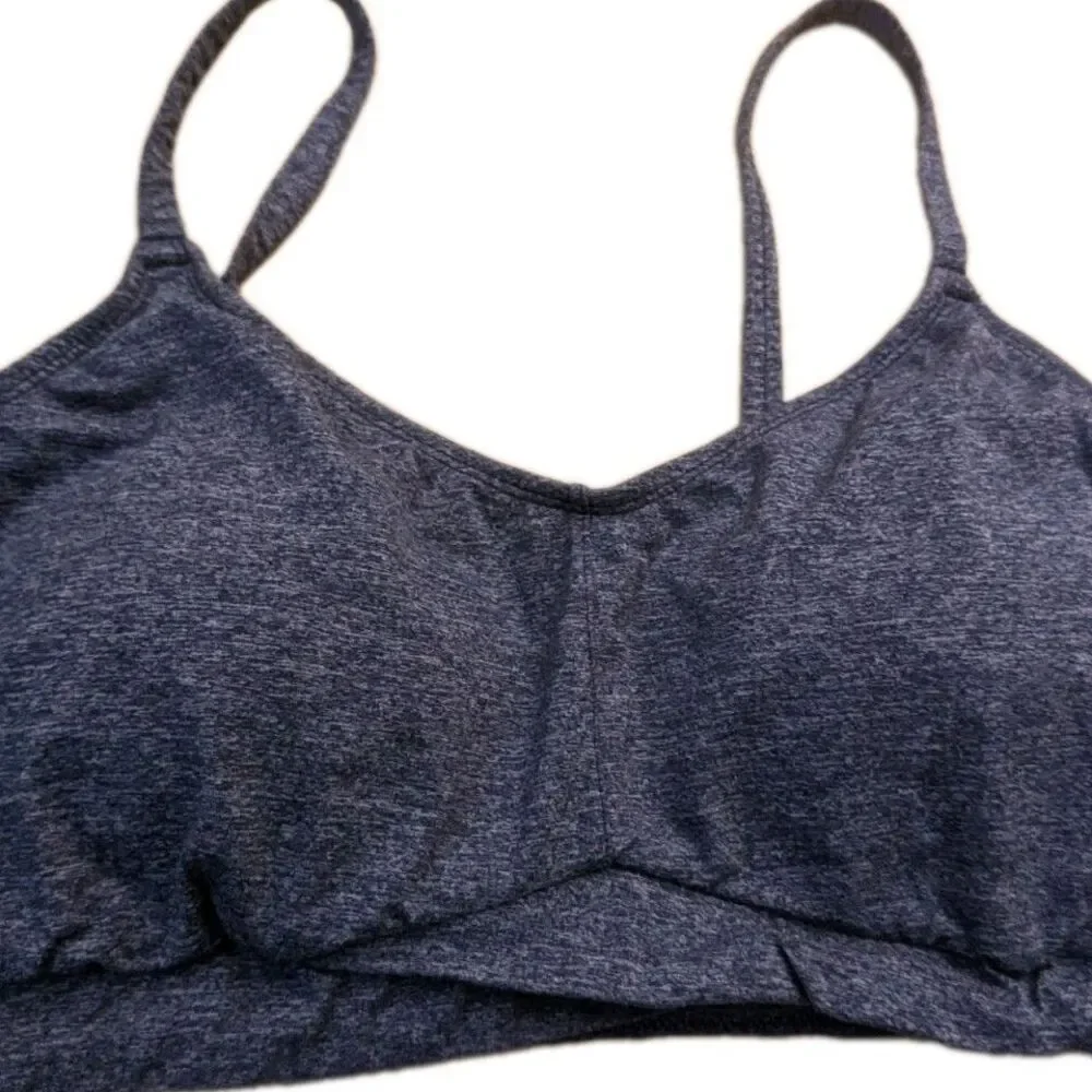 Torrid Curve Women Sports Bra 2 Denim Blue Bralette Wireless Convertible 1506500